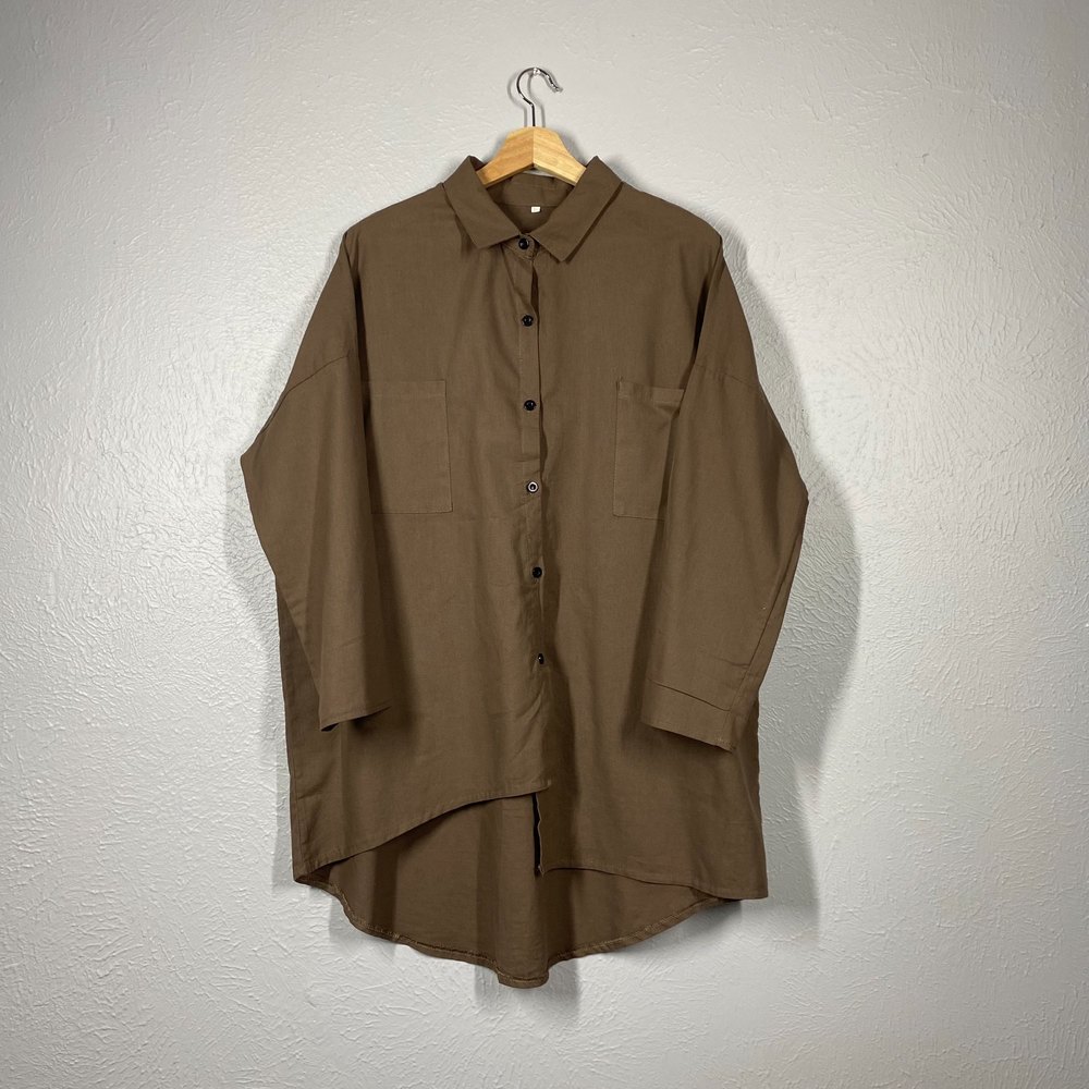 NO BRAND - Women Linen Shirt - Size XL